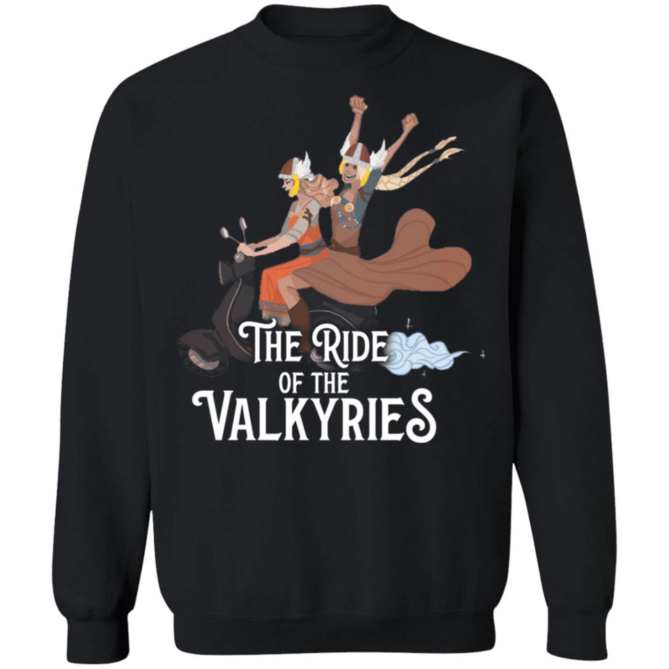 Shieldmaiden, Viking, Norse, Gym t-shirt & apparel, The Valkyries, FrontApparel[Heathen By Nature authentic Viking products]Unisex Crewneck Pullover SweatshirtBlackS