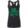 Shieldmaiden, Viking, Norse, Gym t-shirt & apparel, Thin Blue Line St. Patrick's Shamrock, FrontApparel[Heathen By Nature authentic Viking products]Ladies' Softstyle Racerback TankBlackS