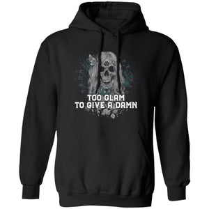 Shieldmaiden, Viking, Norse, Gym t-shirt & apparel, Too Glam To Give A Damn, FrontApparel[Heathen By Nature authentic Viking products]Unisex Pullover HoodieBlackS
