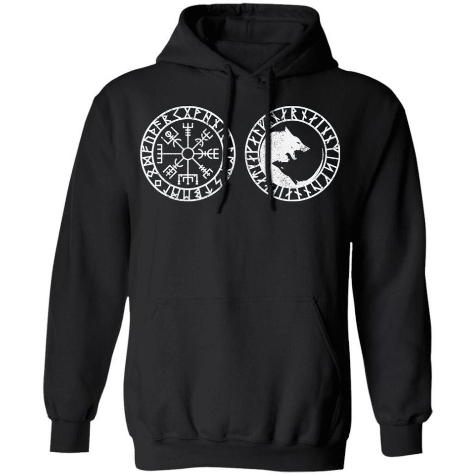 Shieldmaiden, Viking, Norse, Gym t-shirt & apparel, Vegvisir, FrontApparel[Heathen By Nature authentic Viking products]Unisex Pullover HoodieBlackS