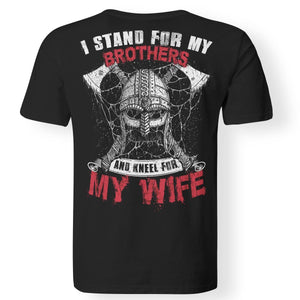 T-shirt, Wife, Viking, BackApparel[Heathen By Nature authentic Viking products]Premium Men T-ShirtBlackS