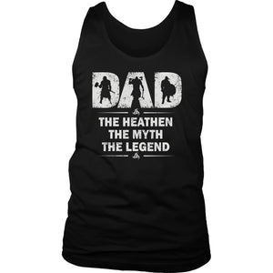 Teelaunch, Dad, myth, legend, frontT-shirt[Heathen By Nature authentic Viking products]District Mens TankBlackS