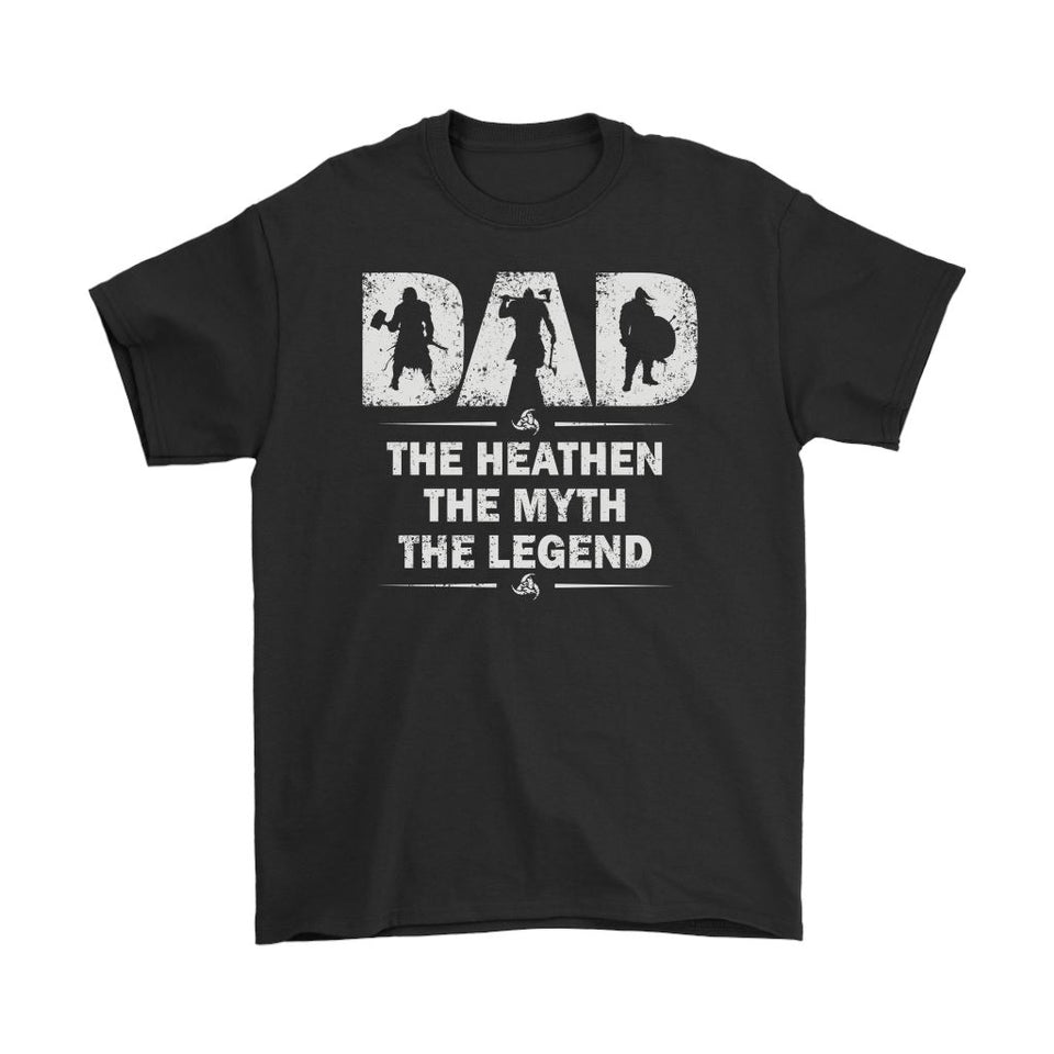 Teelaunch, Dad, myth, legend, frontT-shirt[Heathen By Nature authentic Viking products]Gildan Mens T-ShirtBlackS