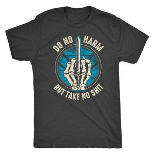 Teelaunch, Do no harm, FrontT-shirt[Heathen By Nature authentic Viking products]Next Level Mens TriblendVintage BlackS
