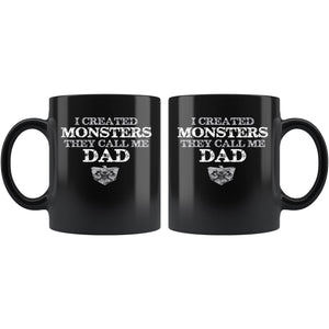 Teelaunch Mug, I created monsters, BlackDrinkware[Heathen By Nature authentic Viking products]
