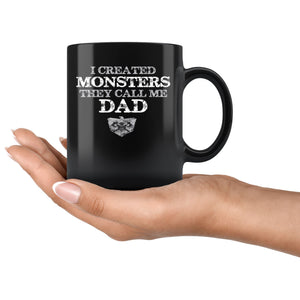 Teelaunch Mug, I created monsters, BlackDrinkware[Heathen By Nature authentic Viking products]