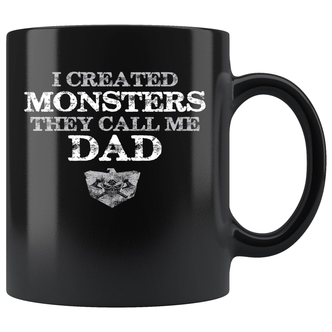 Teelaunch Mug, I created monsters, BlackDrinkware[Heathen By Nature authentic Viking products]Teelaunch Mug, I created monsters, Black
