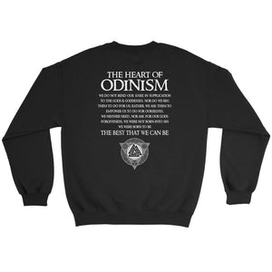 Teelaunch, Odinism, BackT-shirt[Heathen By Nature authentic Viking products]Crewneck SweatshirtBlackS
