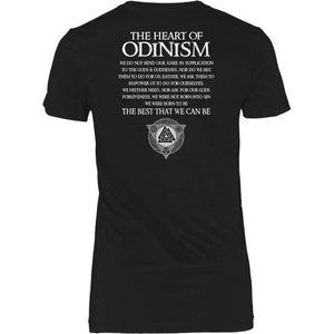 Teelaunch, Odinism, BackT-shirt[Heathen By Nature authentic Viking products]District Womens ShirtBlackXS