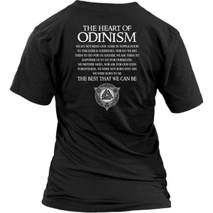 Teelaunch, Odinism, BackT-shirt[Heathen By Nature authentic Viking products]District Womens V-NeckBlackS