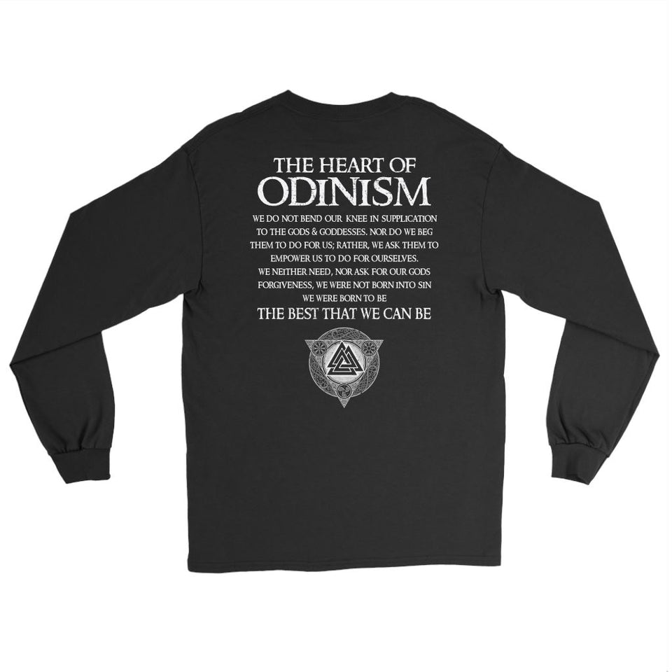 Teelaunch, Odinism, BackT-shirt[Heathen By Nature authentic Viking products]Gildan Long Sleeve TeeBlackS