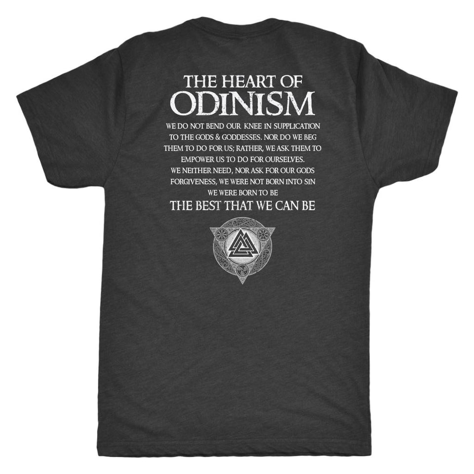 Teelaunch, Odinism, BackT-shirt[Heathen By Nature authentic Viking products]Next Level Mens TriblendVintage BlackS
