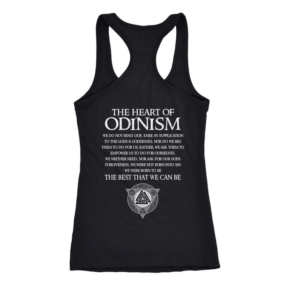 Teelaunch, Odinism, BackT-shirt[Heathen By Nature authentic Viking products]Next Level Racerback TankBlackXS