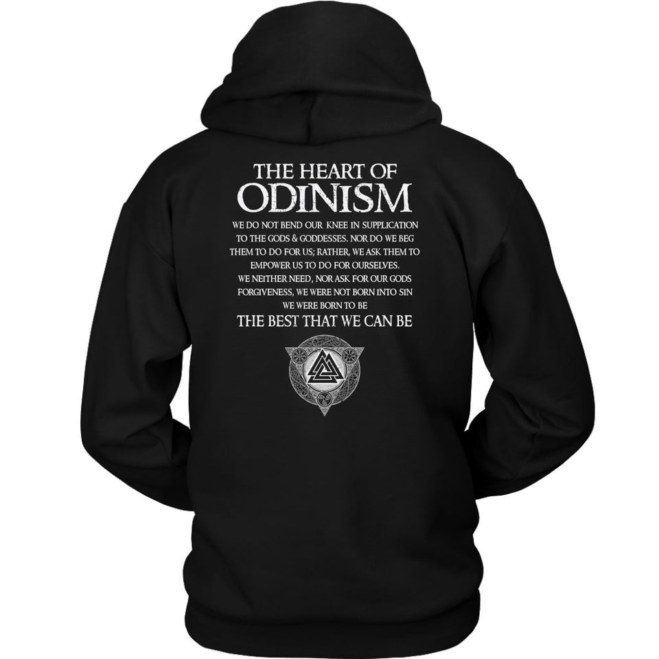 Teelaunch, Odinism, BackT-shirt[Heathen By Nature authentic Viking products]Unisex HoodieBlackS