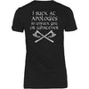 Teelaunch, Suck at apologies, backT-shirt[Heathen By Nature authentic Viking products]