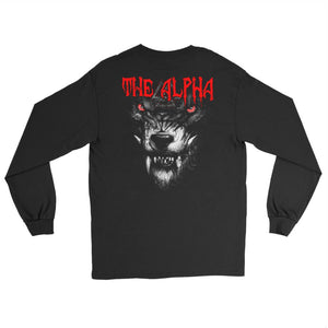 Teelaunch, The alpha, BackT-shirt[Heathen By Nature authentic Viking products]Gildan Long Sleeve TeeBlackS