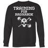 Teelaunch, Training for Ragnarok, FrontT-shirt[Heathen By Nature authentic Viking products]Crewneck Sweatshirt Big PrintBlackS
