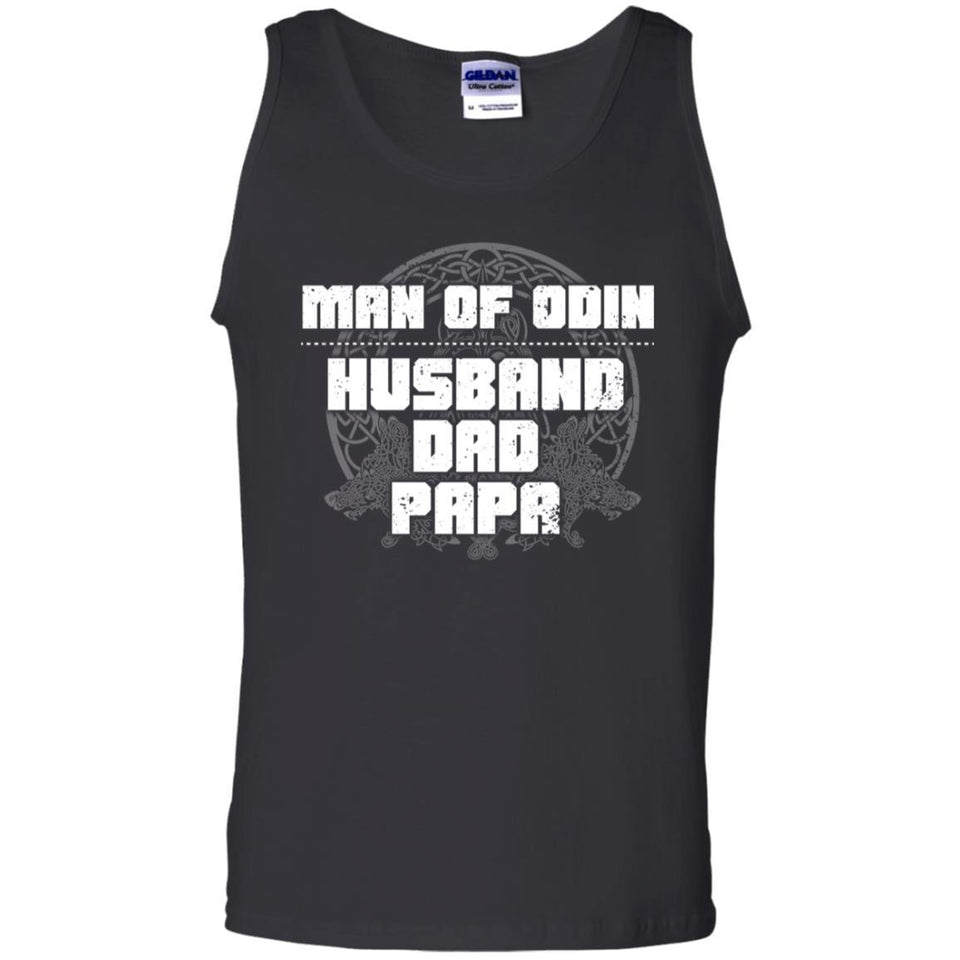 The Man of Odin t-shirt for men, FrontApparel[Heathen By Nature authentic Viking products]Cotton Tank TopBlackS
