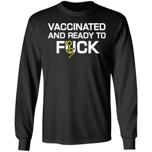 Vaccinated and ready to f*ck, FrontApparel[Heathen By Nature authentic Viking products]Long-Sleeve Ultra Cotton T-ShirtBlackS