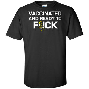 Vaccinated and ready to f*ck, FrontApparel[Heathen By Nature authentic Viking products]Tall Ultra Cotton T-ShirtBlackXLT