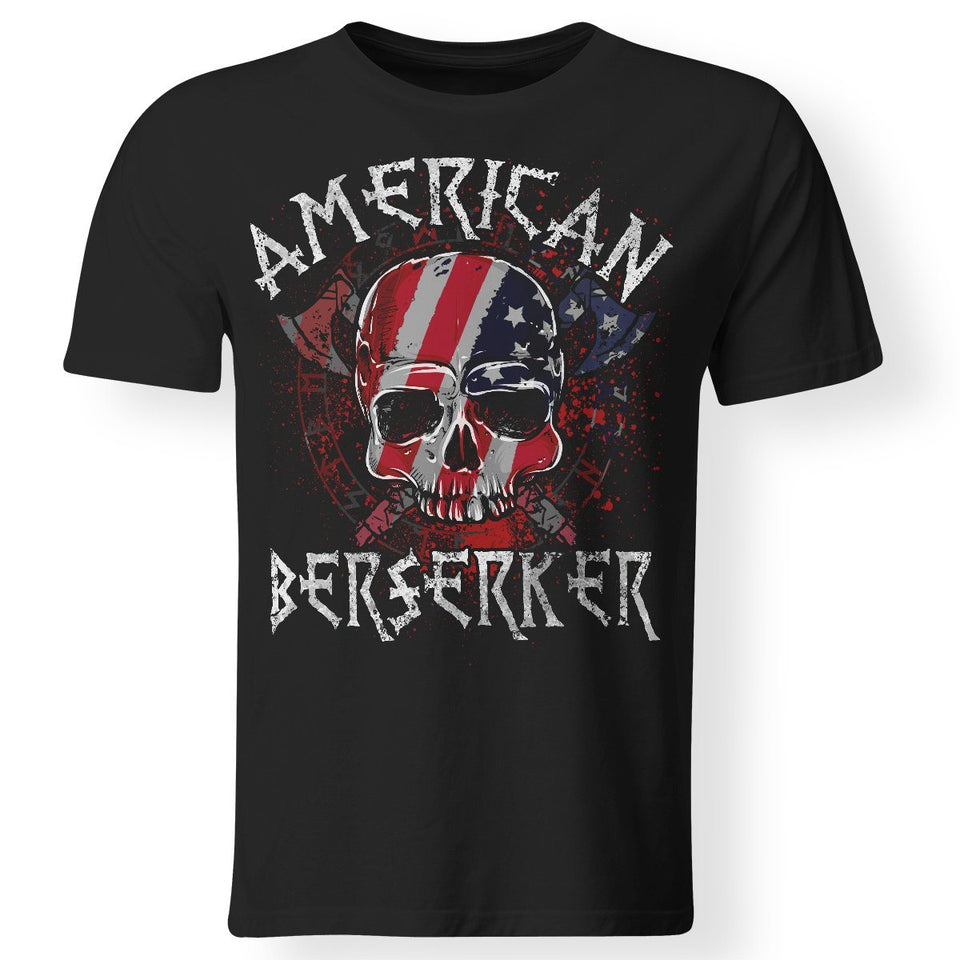 Viking apparel, American berserker, FrontApparel[Heathen By Nature authentic Viking products]Premium Men T-ShirtBlackS