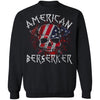 Viking apparel, American berserker, FrontApparel[Heathen By Nature authentic Viking products]Unisex Crewneck Pullover SweatshirtBlackS