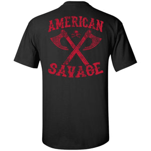 Viking apparel, American Savage, Back NewApparel[Heathen By Nature authentic Viking products]Tall Ultra Cotton T-ShirtBlackXLT