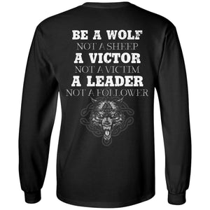 Viking apparel, be a wolf, backApparel[Heathen By Nature authentic Viking products]Long-Sleeve Ultra Cotton T-ShirtBlackS
