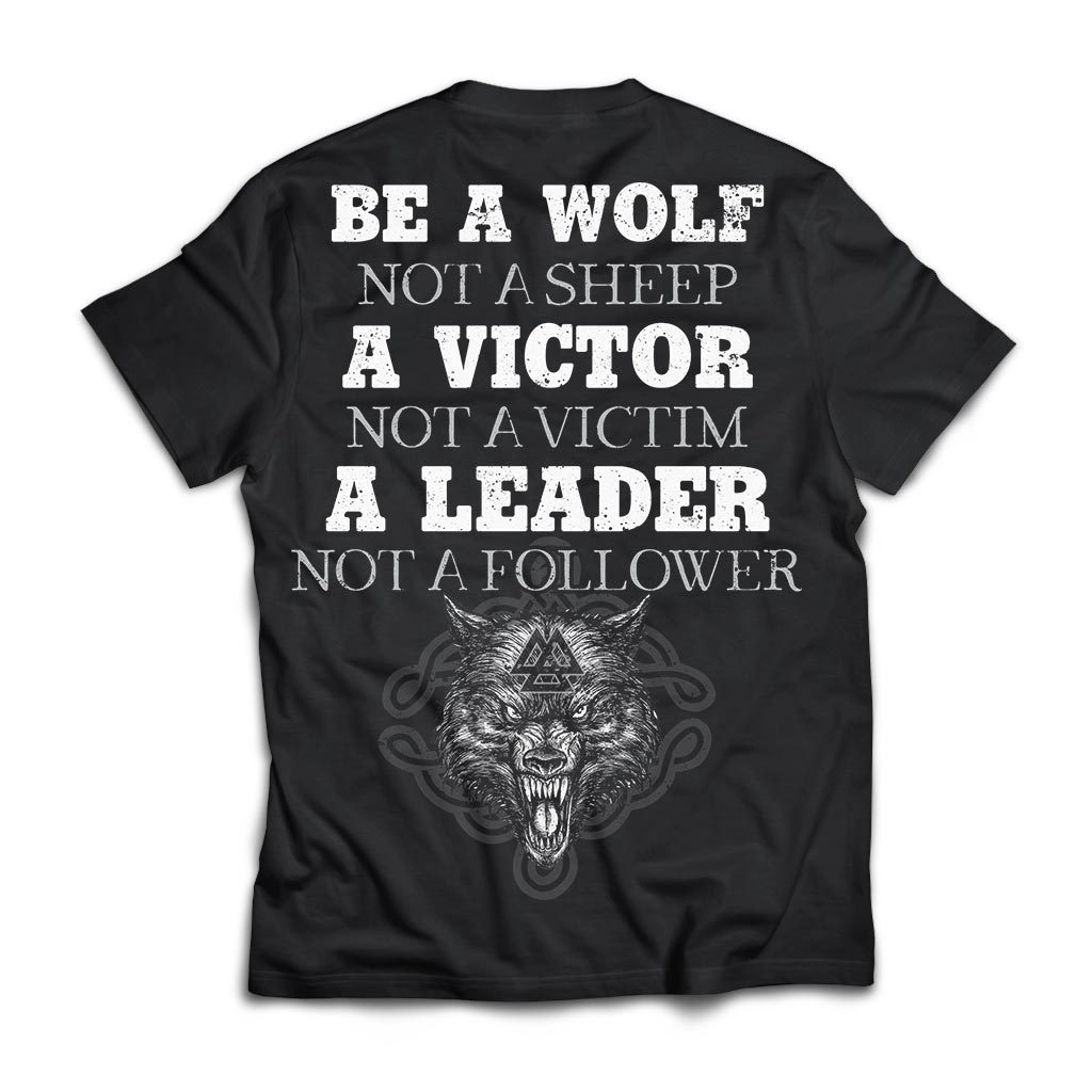 Viking apparel, be a wolf, backApparel[Heathen By Nature authentic Viking products]Next Level Premium Short Sleeve T-ShirtBlackX-Small