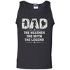 Viking apparel, Dad, myth, legend, frontApparel[Heathen By Nature authentic Viking products]Cotton Tank TopBlackS