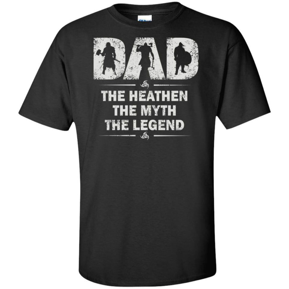 Viking apparel, Dad, myth, legend, frontApparel[Heathen By Nature authentic Viking products]Tall Ultra Cotton T-ShirtBlackXLT