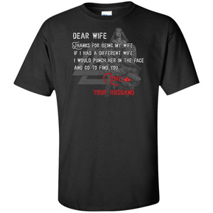 Viking apparel, Dear wife, frontApparel[Heathen By Nature authentic Viking products]Tall Ultra Cotton T-ShirtBlackXLT