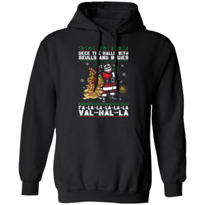 Viking apparel, Deck the halls with Skulls and bodiesApparel[Heathen By Nature authentic Viking products]Unisex Pullover HoodieBlackS