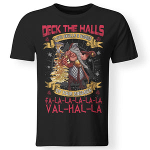 Viking apparel, Deck the halls with SkullsApparel[Heathen By Nature authentic Viking products]Premium Men T-ShirtBlackS