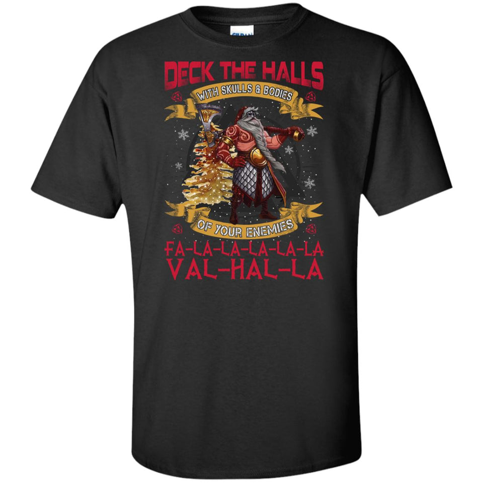 Viking apparel, Deck the halls with SkullsApparel[Heathen By Nature authentic Viking products]Tall Ultra Cotton T-ShirtBlackXLT