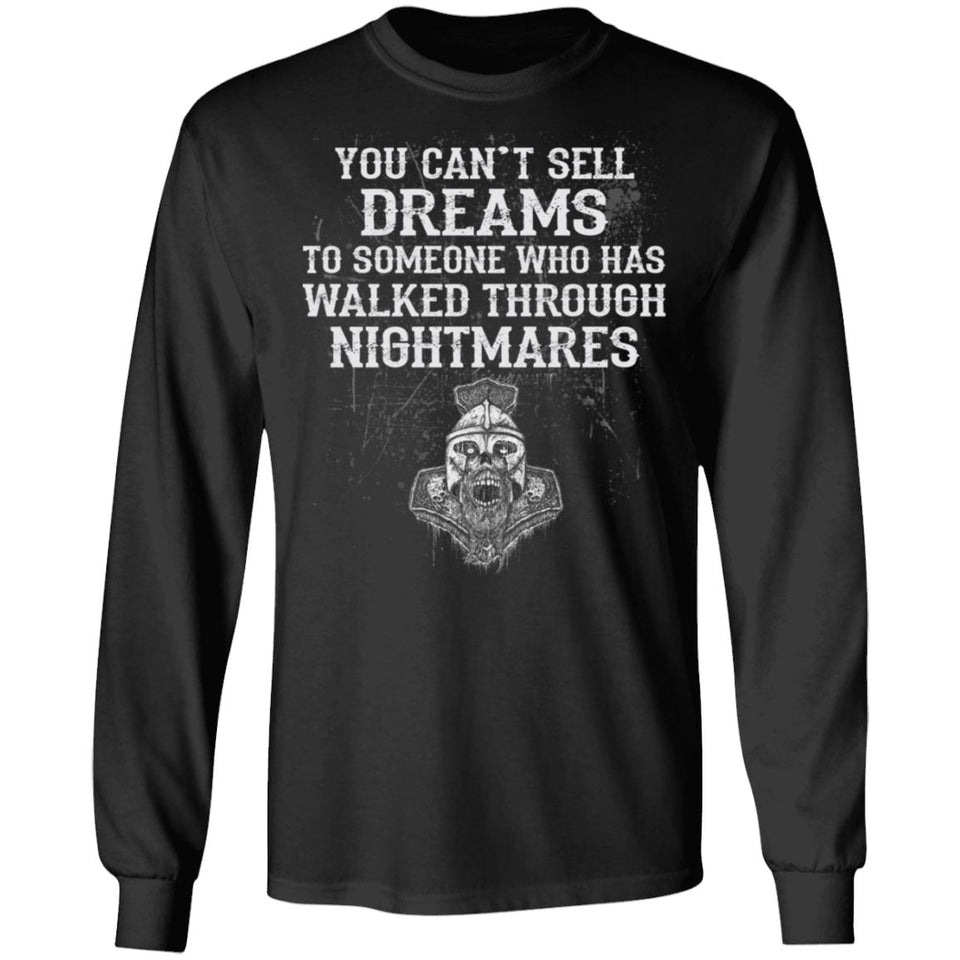 Viking apparel, Dreams, Nightmares, frontApparel[Heathen By Nature authentic Viking products]Long-Sleeve Ultra Cotton T-ShirtBlackS