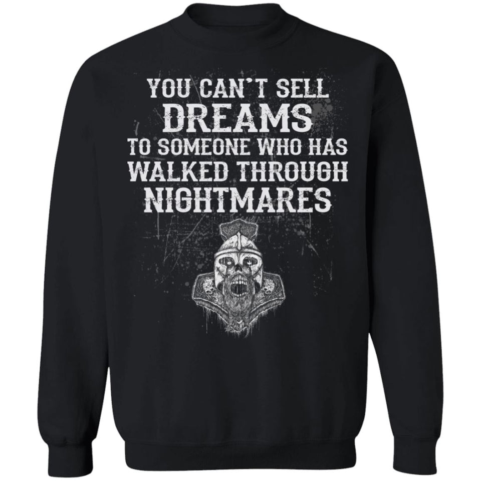 Viking apparel, Dreams, Nightmares, frontApparel[Heathen By Nature authentic Viking products]Unisex Crewneck Pullover SweatshirtBlackS