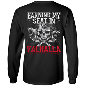 Viking apparel, earning, seat, backApparel[Heathen By Nature authentic Viking products]Long-Sleeve Ultra Cotton T-ShirtBlackS