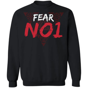 Viking apparel, Fear No 1, frontApparel[Heathen By Nature authentic Viking products]Unisex Crewneck Pullover SweatshirtBlackS