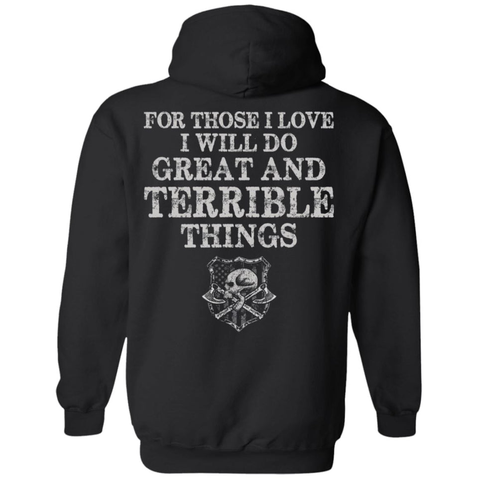 Viking apparel, For those I love, backApparel[Heathen By Nature authentic Viking products]Unisex Pullover HoodieBlackS