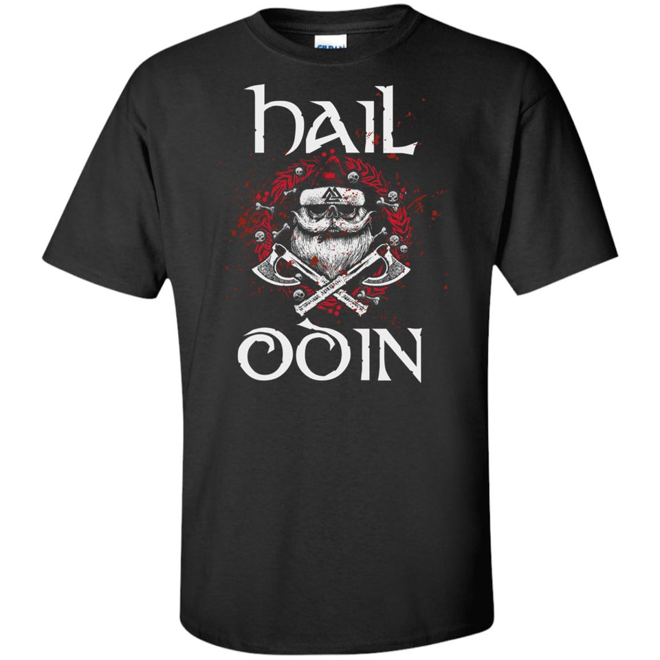 Viking apparel, Hail Odin Yule, FrontApparel[Heathen By Nature authentic Viking products]Tall Ultra Cotton T-ShirtBlackXLT