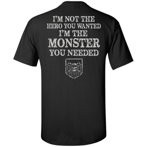 Viking apparel, hero, monster, backApparel[Heathen By Nature authentic Viking products]Tall Ultra Cotton T-ShirtBlackXLT