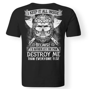 Viking apparel, inside, destroy, backApparel[Heathen By Nature authentic Viking products]Premium Men T-ShirtBlackS
