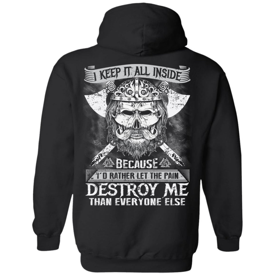 Viking apparel, inside, destroy, backApparel[Heathen By Nature authentic Viking products]Unisex Pullover HoodieBlackS