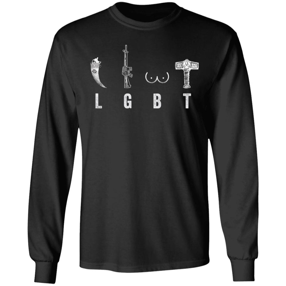 Viking apparel, LGBT, FrontApparel[Heathen By Nature authentic Viking products]Long-Sleeve Ultra Cotton T-ShirtBlackS