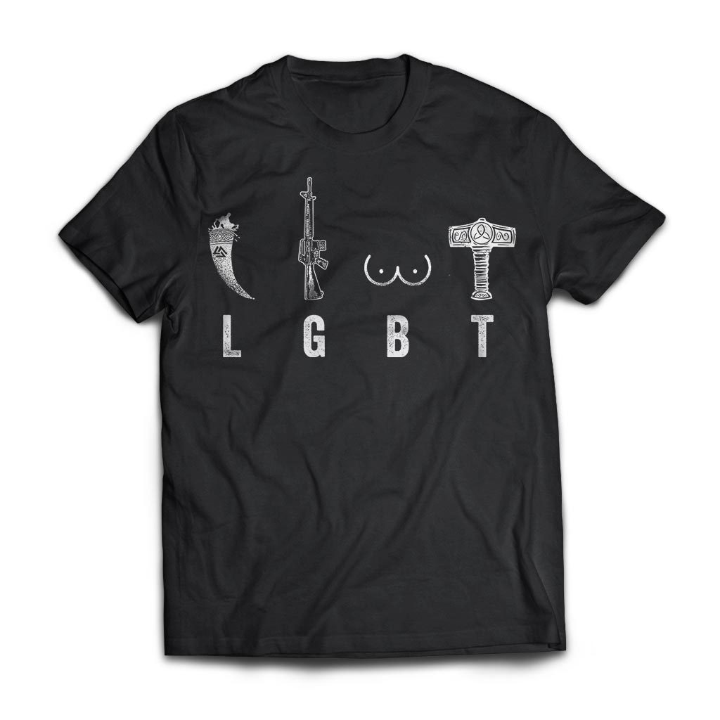 Viking apparel, LGBT, FrontApparel[Heathen By Nature authentic Viking products]Next Level Premium Short Sleeve T-ShirtBlackX-Small