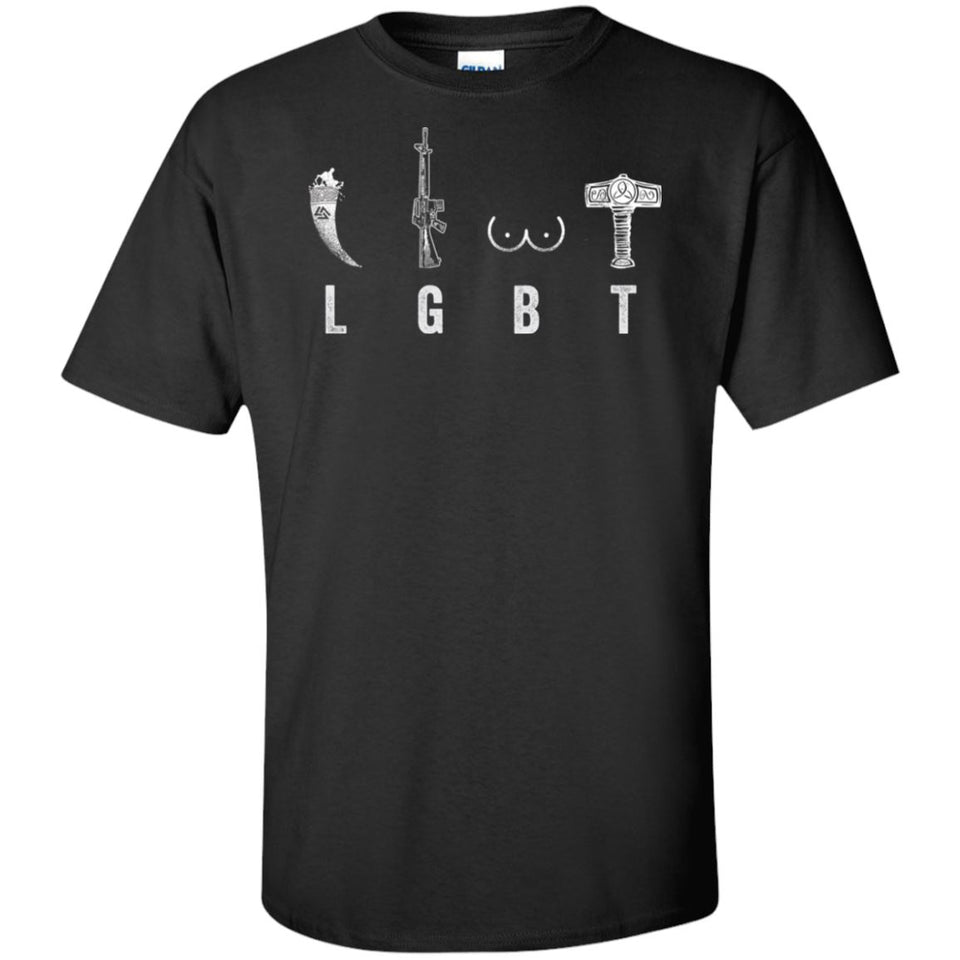 Viking apparel, LGBT, FrontApparel[Heathen By Nature authentic Viking products]Tall Ultra Cotton T-ShirtBlackXLT