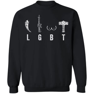 Viking apparel, LGBT, FrontApparel[Heathen By Nature authentic Viking products]Unisex Crewneck Pullover Sweatshirt 8 oz.BlackS