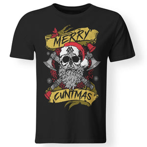 Viking apparel, Merry Cuntmas, FrontApparel[Heathen By Nature authentic Viking products]Premium Men T-ShirtBlackS