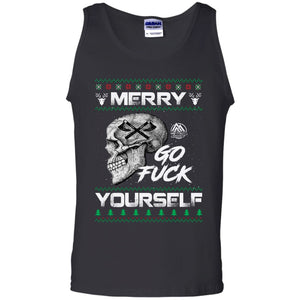 Viking apparel, Merry go f**k yourselfApparel[Heathen By Nature authentic Viking products]Cotton Tank TopBlackS